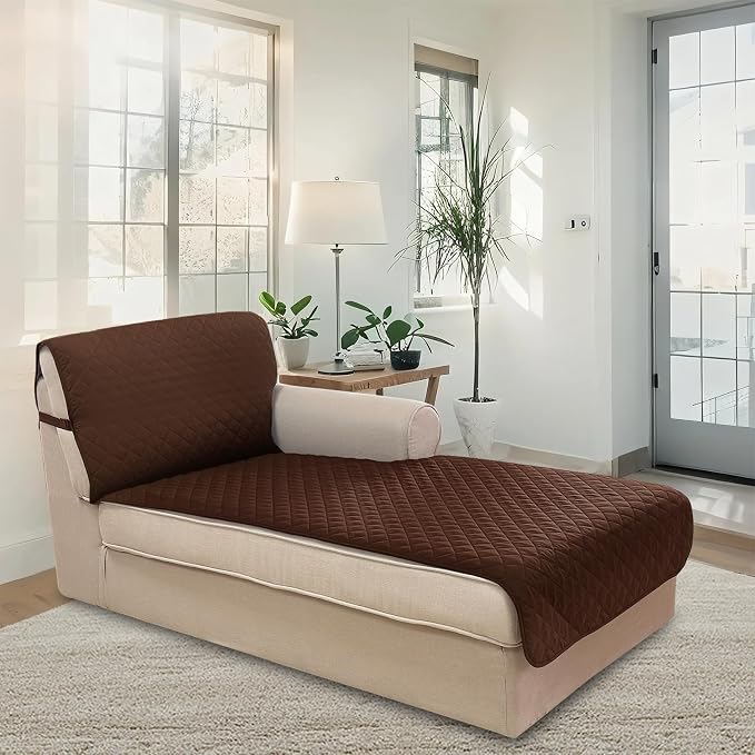 U-NICE HOME Sectional Couch Cover Chaise Lounge Cover, Pet Friendly, Elastic - Image 2