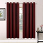 Yakamok Room Darkening Curtains 52x63 inch Length Burgundy Red-Living Room | 2 by Yakamok