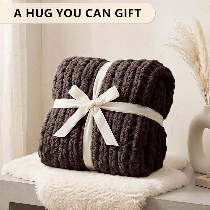 L'AGRATY Chunky Knit Throw Blanket - Image 7