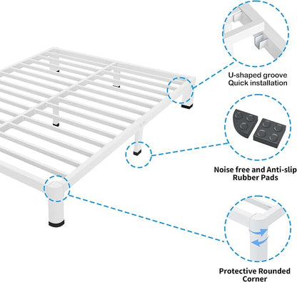 ROIL 12 Inch White Queen Bed Frame - Image 4