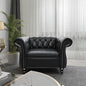 Living Room Chair, Modern Leather Chesterfield Sofa Chair, Mid Century Single by RUSTYER
