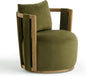 First of a Kind Swivel Chair in Green Plywood by FirstofaKind