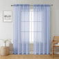 Denim Blue Sheer Curtains 78 Inches Long 2 Panels, Airy Light Filtering Voile by Lecloud