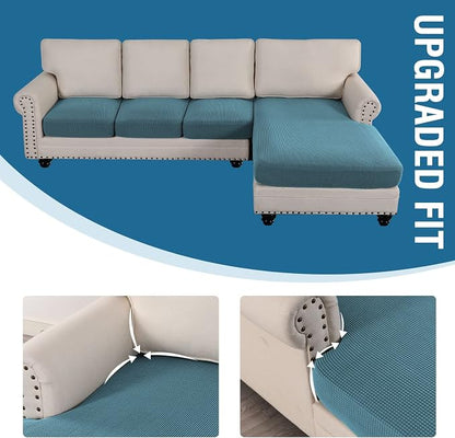 H.VERSAILTEX Sectional Couch Covers 4 Pieces Sofa Seat Cushion Covers L Shape - Image 7