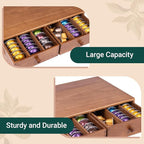 Coffee Pod Storage Holder, Pods Holder Storage for Coffee Capsules, Wooden Coffee Pod Organizer for Coffee Capsules,Extra Large Capatity Coffee Pods Storage