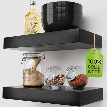 BAOBAB WORKSHOP Solid Wood Floating Shelves by BAOBABWORKSHOP