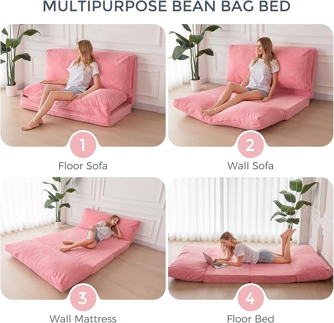 MAXYOYO Folding Sofa Bed, Extra Thick and Long Floor Sofa Convertible Sleeper - Image 7