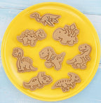 8 Pcs Dinosaur Cookie Cutters Set, 3D Dinosaur Style Baking Molds with Plunger Stampers, Cookie Cutter for Baking, Fondant, Cheese, and Pastries(K8)