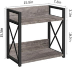 YINMIT Countertop Shelf Organizer,Coffee Bar Accessories,Spice Rack,Coffee Counter Shelf,2 Tier Coffee Organizer Station for Mugs,Cups,Cream,Syrup(Rustic Grey, Large)