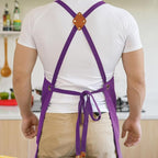 Canvas Aprons for Men Chef Apron, Work Apron with Large Pockets - 16oz Heavy Duty Cross Back, BBQ, Cooking