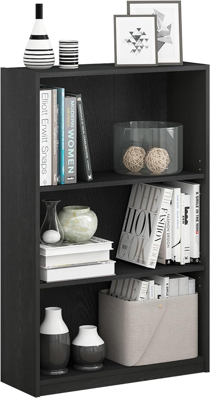 Furinno Jaya Book Shelf, 3-Tier Bookshelf, Standing Bookcase - Image 5
