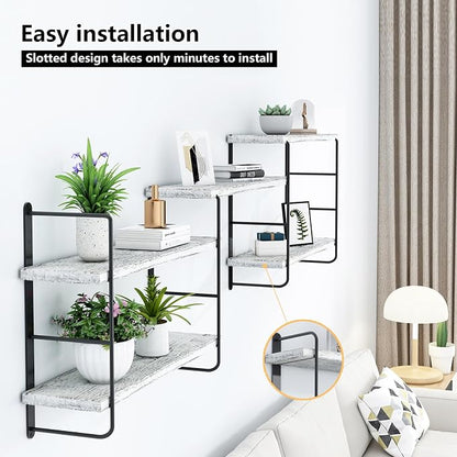 MXCSE Wall Shelves, Wall Mounted Bookshelves, DIY Floating Shelves - Image 8