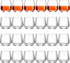 Zopeal 24 Pack Shot Glasses 3.25 oz Tequila Heavy Base Whiskey Tasting Glass Cups Small Liquor and Spirit Bar Shooter for Drinking Tasting Espresso Beer Juice