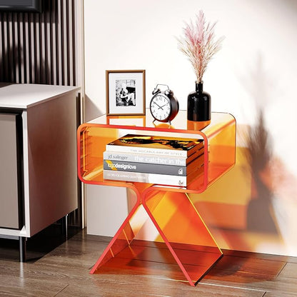 Acrylic Nightstand Side Table Modern Design Clear Home Decor Display End Table - Image 7