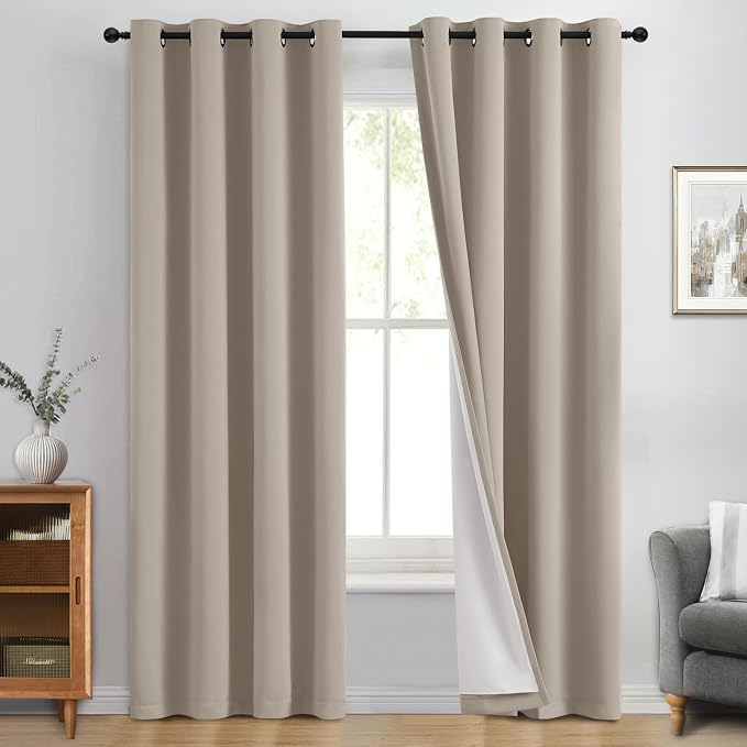 Yakamok Natural Blackout Curtains 96 Inches Long by Yakamok