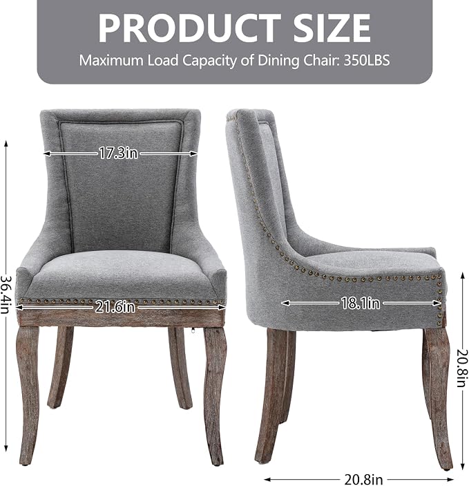Modern Dining Chairs Set of 6, High Back Dining Chairs Side Chairs - Image 3