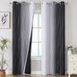 Black and Greyish White Ombre Blackout Curtains by ESTELARTEXTILER