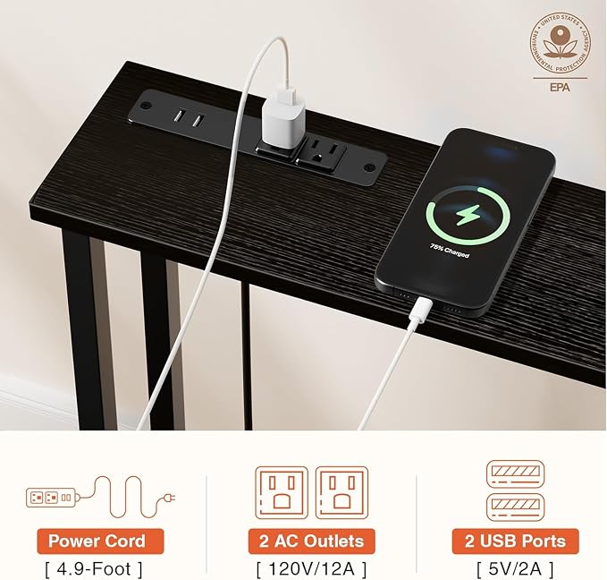 Keelian 102" Narrow Console Sofa Table - Image 4