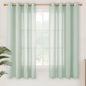YoungsTex Light Sage Linen Curtains 63 Inches Length by YoungsTex
