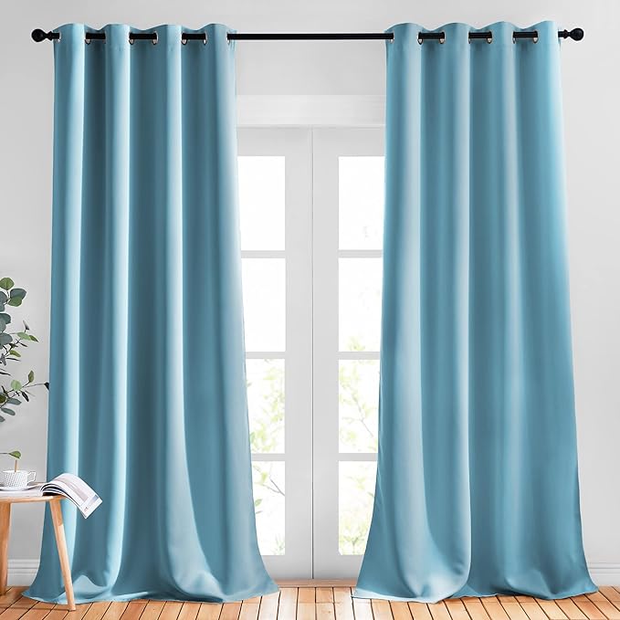 NICETOWN Blackout Living Room Curtains Teal Blue by NICETOWN