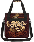 Funny Coffee Coffee Maker Carring Bag Coffee Cafe Travel Carrying Storage Tote Bag Compatible with Keurig K-Mini or K-Mini Plus Portable Single Serve Coffee Brewer Case with Pockets for K-cup Pods