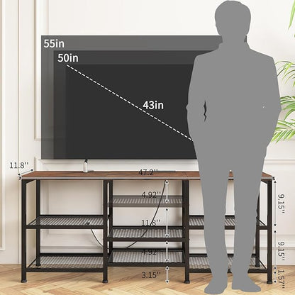 YGEOMER TV Stand for Living Room TVs Up to 55 Inches, Entertainment Center - Image 2