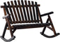Outsunny Outdoor Wooden Rocking Chair, Double-Person Rustic Adirondack Rocker by Outsunny