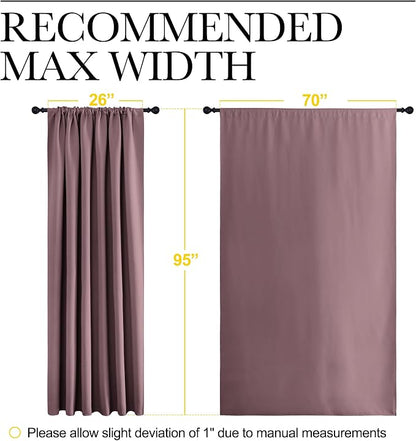 NICETOWN 2 Panels Blackout Curtains, Rod Pocket Thermal Insulated Drapess - Image 6