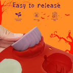 2Pcs Halloween Pumpkin Molds Silicone for Chocolate Candy, 3D Halloween pumpkin Molds Silicone for Candy Gummy (Pumpkin)