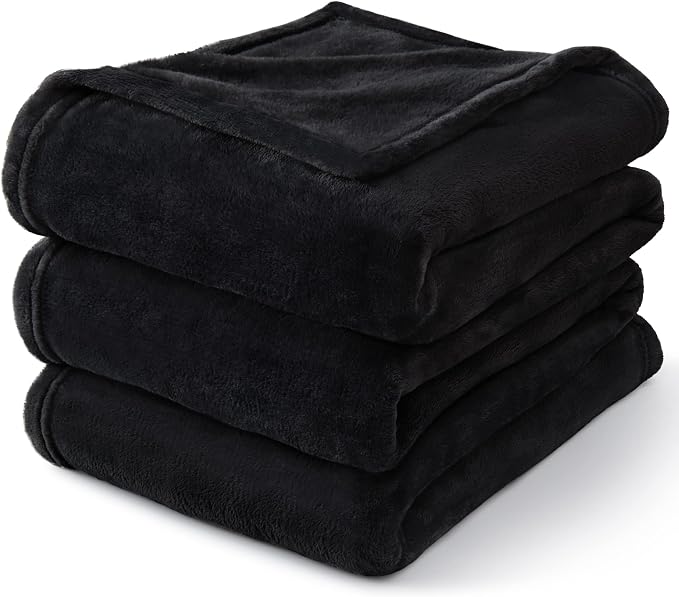 BEDELITE Fleece Blanket Soft Plush Twin Size Blanket Black 60"x80" | Ultra Soft - Image 8