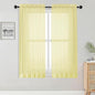 Sheer Curtains 63 Inch Length 2 Panels Set by OWENIE