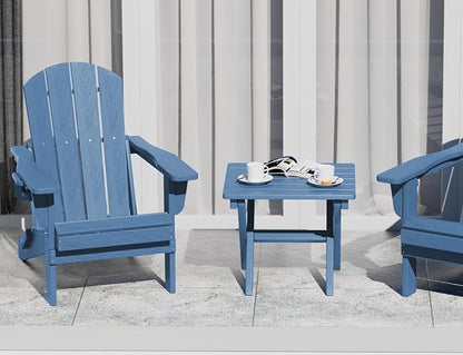 SERWALL Folding Outdoor Side Table Set of 2, Portable Adirondack Side Table - Image 9