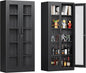 Display Cabinet with Glass Doors, Display Case Cabinet by Anxxsu