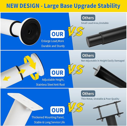 6 PCS Adjustable Furniture Couch Cabinet Legs 4.72-7.48 Inch, Heavy Duty - Image 3