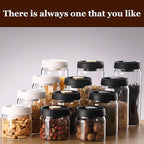 Vacuum Glass Jar with Airtight Lid,13.5floz/400ml Borosilicate Glass Coffee Canister Container,Perfect for Coffee Beans & Grounds,Loose Leaf Tea,Candy,Sugar,Nuts,Spices