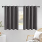 NICETOWN Grey Kitchen Curtains for Windows, Grommet Thermal Insulated Solid by NICETOWN