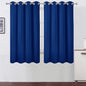 Royal Blue Blackout Curtains 66 x 63 Inch Length/Set of 2 Curtain by Lemomo