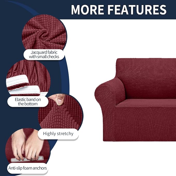 Cupuamon 2026 New Stretch Loveseat Sofa Slipcovers Couch Cover - Image 4