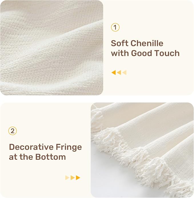 2 Pieces Sectional Couch Covers L Shaped Cover XXL Cream White | Thick Washable - Image 7