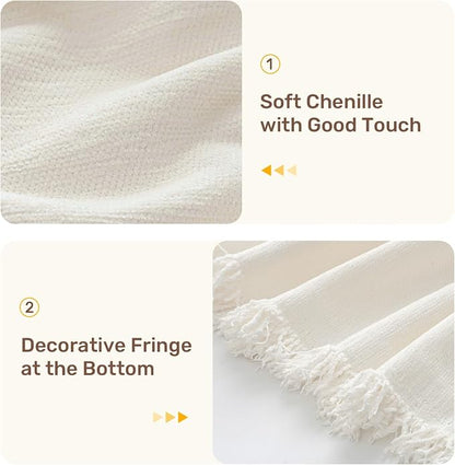 2 Pieces Sectional Couch Covers L Shaped Cover XXL Cream White | Thick Washable - Image 7