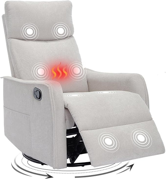 Trustyue Swivel Rocker Recliner Chair, 360° Swivel Recliner by Trustyue