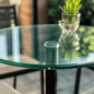 12" Round Tempered Glass Table Top by Unknown