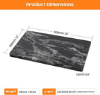 Natural Black Marble Pastry and Cutting Board, 12x20x0.7 Inch, Heavy for Dough Chocolate, Pack of 1