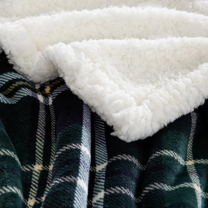 PU MEI Sherpa Fleece Throw Blanket 60" x 80" Reversible Plush Fluffy Large Big - Image 6