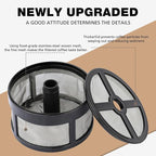Reusable Coffee Filters 7-8 Cup for Percolator Coffee Pot Electric, Replaces Paper Coffee Filters, BPA Free - Disk/Wraparound Percolator Coffee Filters