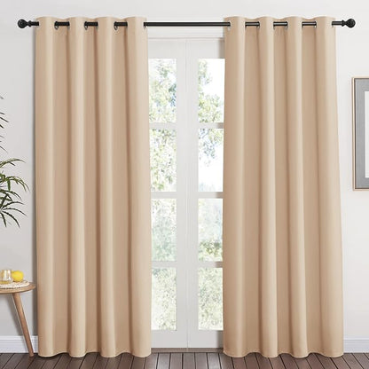 NICETOWN Room Darkening Biscotti Beige Curtain by NICETOWN