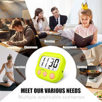 2 Pack Kitchen Timers Loud Ring Digital Timers for Cooking Magnetic Green