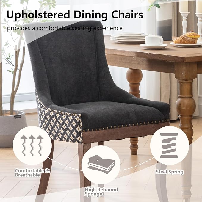 Modern Dining Chairs Set of 6, High Back Dining Chairs Side Chairs - Image 4
