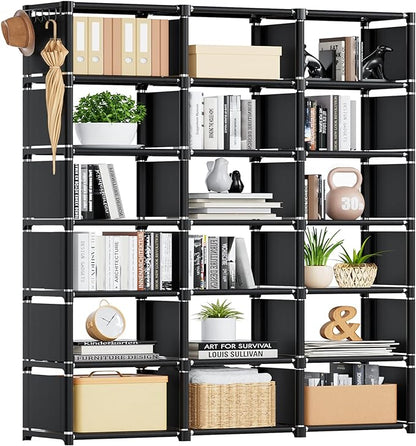 Mavivegue Bookcase, 18-Cube Extra Large Book Shelf, DIY Cube Storage Organizer by Mavivegue