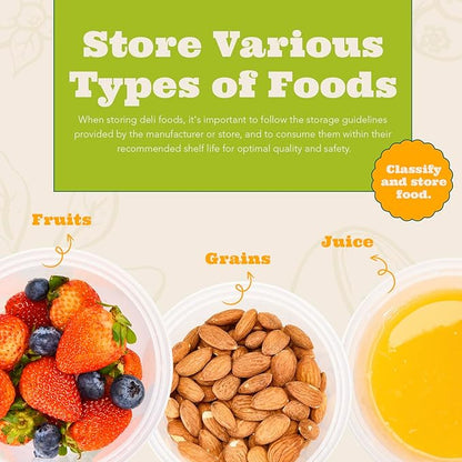 Glotoch 48 Pack 16 oz. (2 Cups/1 Pint) Plastic Food and Drink Storage Containers Set with Lids - Microwave, Freezer & Dishwasher Safe Eco-Friendly, BPA-Free, Reusable & Stackable